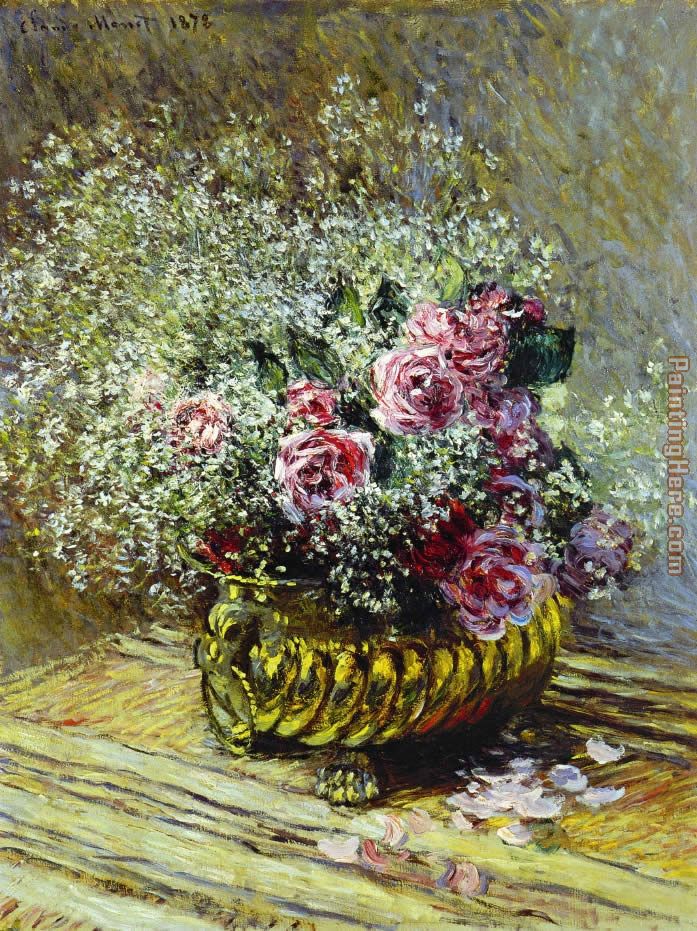 Flowers in a Pot painting - Claude Monet Flowers in a Pot art painting